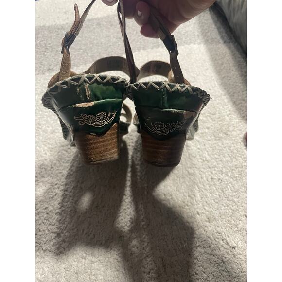 L'Artiste Spring Step Dreamer -N Sandals Womens EU 42 / US 10.5-11 Leather Green - Picture 15 of 16